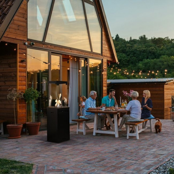Нагреватель газовый PATIO/LIGHT, сталь с ручным управлением, цвет черный Kratki (Польша)