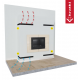Решётка Kratki Luft 400х800х120 45S угловая левая черная Kratki