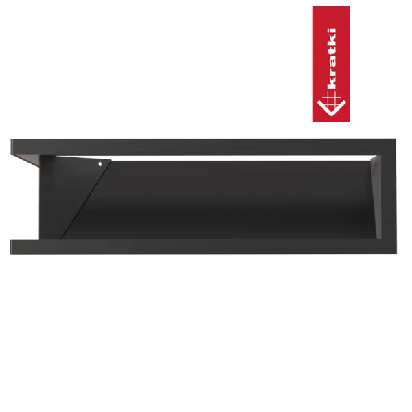 Решётка Kratki Luft 400х800х120 45S угловая левая черная Kratki