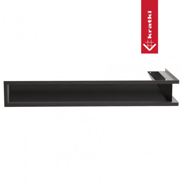 Решётка Kratki Luft 400х800х120 45S угловая левая черная Kratki