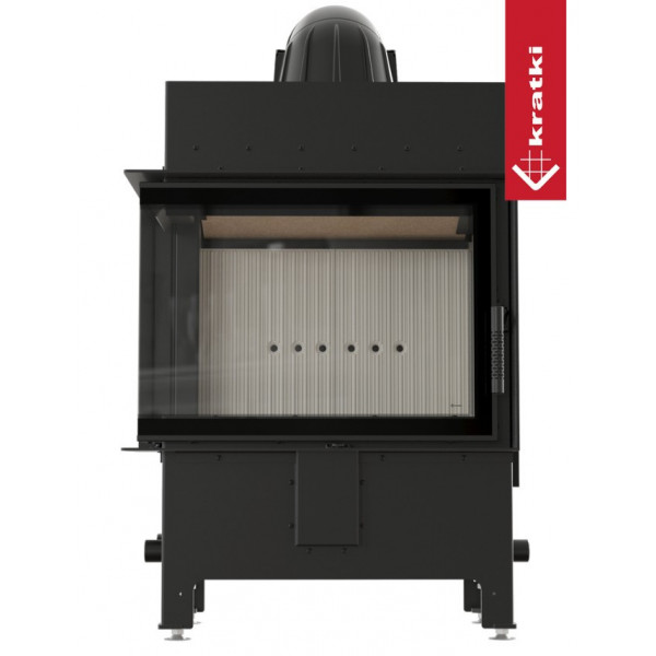 Топка Kratki PRO LUCY/12/L/NEW угловое стекло слева (Белая футеровка, доводчик) Kratki PRO