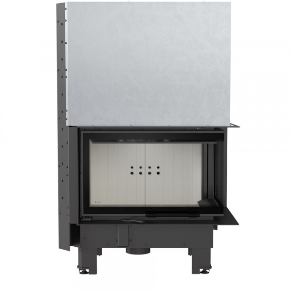 Стальная каминная топка MBM/P/BS/G/SG, Г-образное стекло справа, гильотина Kratki PRO