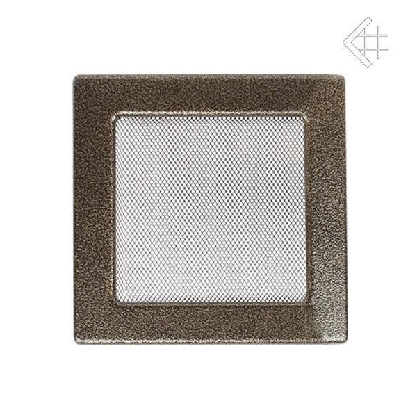 Решетка 17х17 черная/латунь пористая Kratki (Польша)