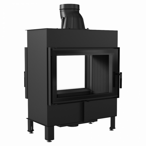Стальная каминная топка LUCY 14/T, туннельная, черная футеровка Kratki PRO