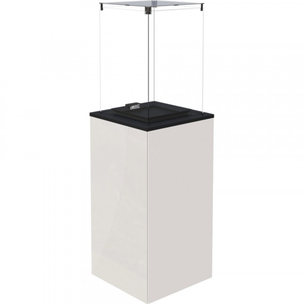 Газовый нагреватель PATIO MINI/M/G31/37MBAR/B - белое стекло, с ручным управлением Kratki (Польша)