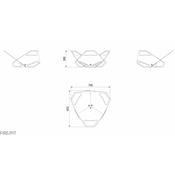Очаг для костра PIT Kratki (Польша)