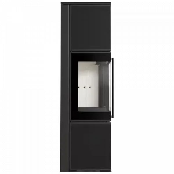 Дровяная печь TORA/M 8 кВт Nero Assoluto, черная футеровка, с доводчиком Kratki PRO