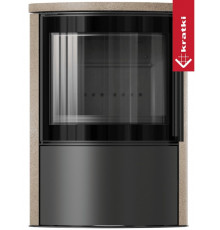 Печь Kratki PRO BJORN GOLD SATIN с верхней плитой (Чёрная футеровка)