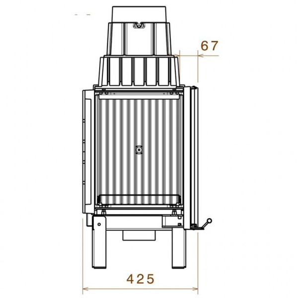Каминная топка LCI 11 GDF, двухсторонняя (Liseo Castiron)