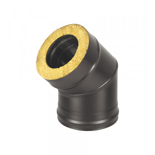 Сэндвич-колено BLACK (AISI 430 1 0мм/0 5мм  KERALUX) 45* 2 секции (120х200)