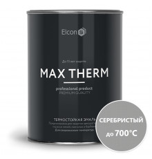Краска термостойкая (Эмаль) антикоррозионная (до 700°С; 0 8 кг) Серебро ELCON