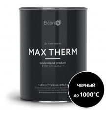 Краска термостойкая (Эмаль) антикоррозионная (до 1000°С; 0 8 кг) Черная ELCON