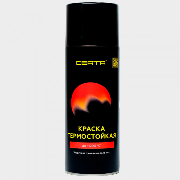 Краска термостойкая (Аэрозоль) (до 700°С  520 мл) Серебристая CERTA