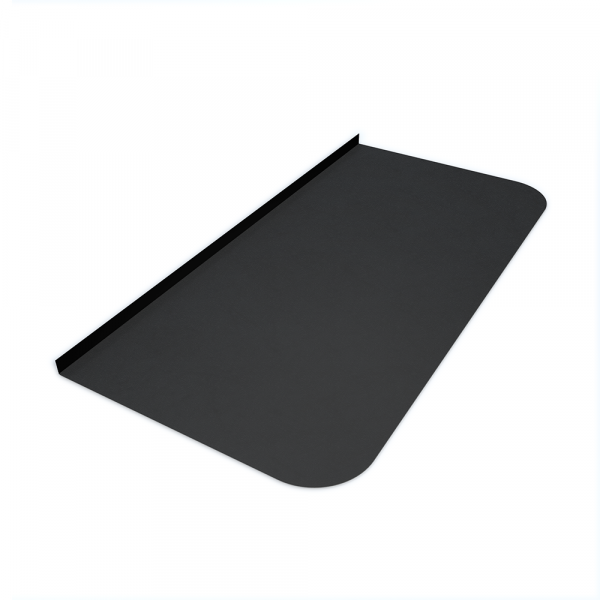 Лист предтопочный BLACK 800х400х0 5мм (R75)