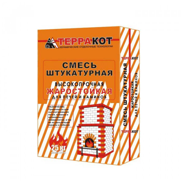 Смесь штукатурная "Терракот" жаростойкая, 3 кг Терракот