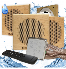 Комплект влагостойкой акустики - SW4 White ECO SAUNA (квадратная решетка)
