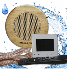 Комплект влагостойкой акустики - SW 1 White SAUNA (круглая решетка)