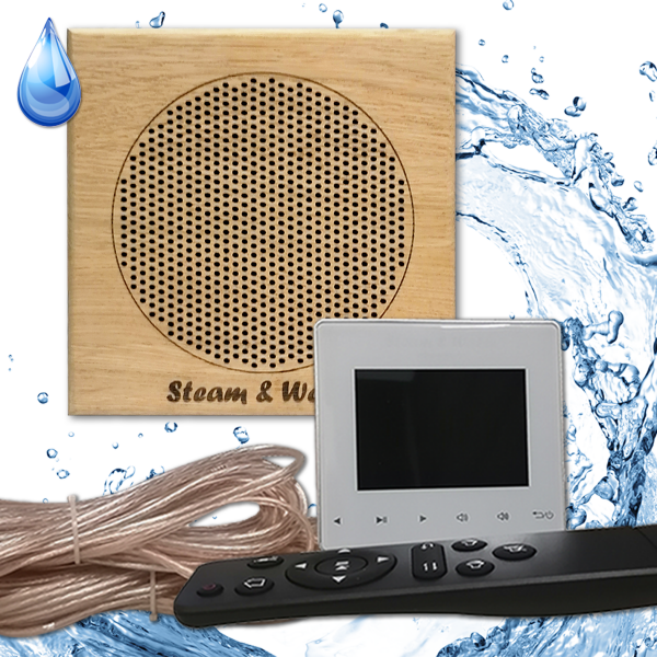 Комплект влагостойкой акустики - SW 1 White SAUNA (квадратная решетка) Steam & Water