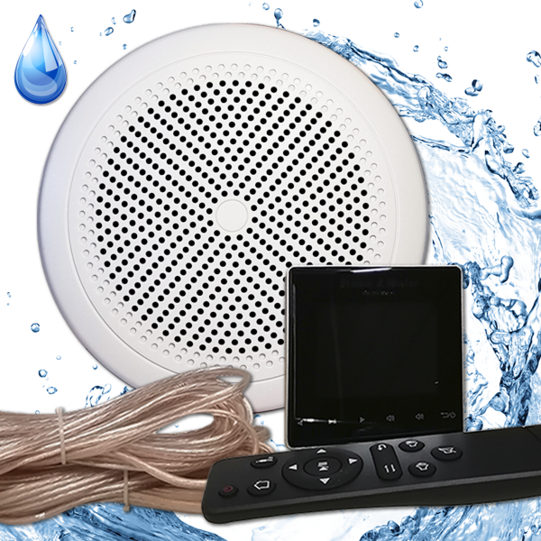 Комплект влагостойкой акустики для бани, сауны и хамама - SW 1 Black STANDART Steam & Water