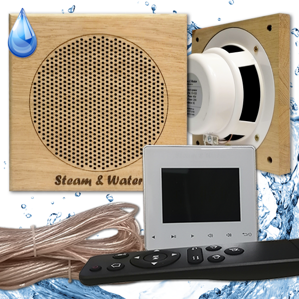 Комплект влагостойкой акустики - SW 2 White SAUNA (квадратная решетка) Steam & Water