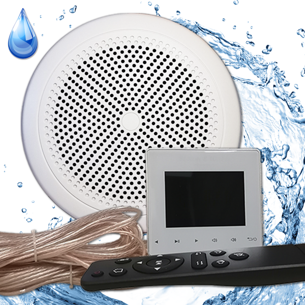 Комплект влагостойкой акустики для бани, сауны и хамама - SW 1 White STANDART Steam & Water
