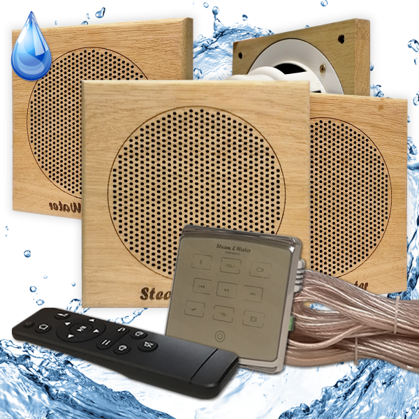 Комплект влагостойкой акустики - SW4 Gold ECO SAUNA (квадратная решетка) Steam & Water