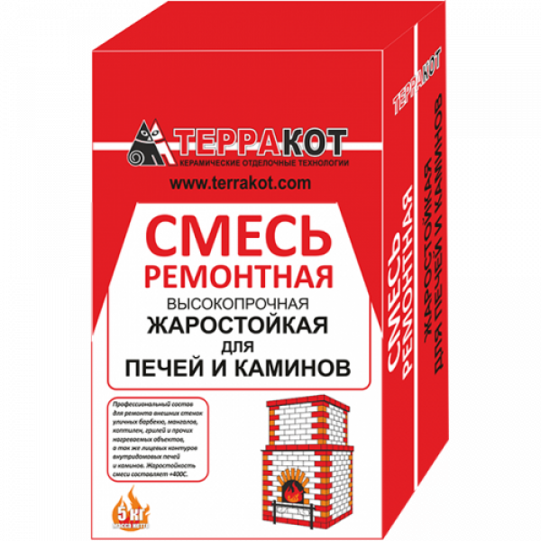 Смесь ремонтная "Терракот" жаростойкая, 10 кг Терракот