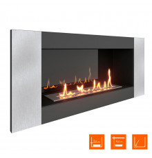 Биокамин встраиваемый SteelHeat LONG-V 900 Small (Стемалит)