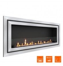 Биокамин встраиваемый SteelHeat GRAND-D 1500 XL (Стекло)