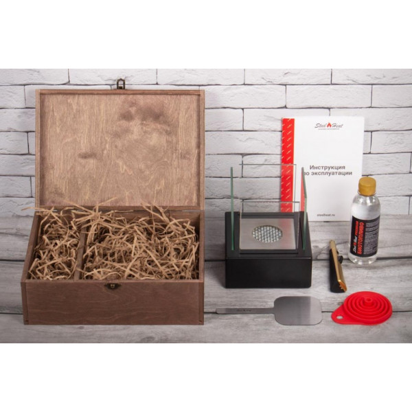 Подарочный набор SteelHeat PREMIUM BOX GLORIA черный + деревянная коробка + стартовый комплект