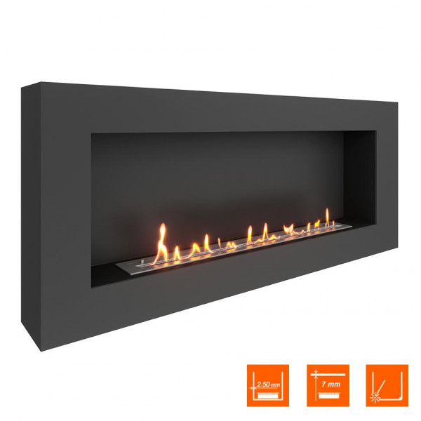 Биокамин SteelHeat WALL GRAND 1500 черный (Стандарт)