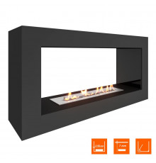Биокамин SteelHeat FRAME ONE 900 черный (Стемалит)