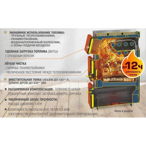 Твердотопливный котел Теплодар КУППЕР ПРО-16 (2.0)