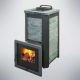 ТЕРМА Сказка Мини (Камень (Айс Грей), Сталь, Удлиненная топка,  Теплообменник, 6 - 16 куб. м) Варвара