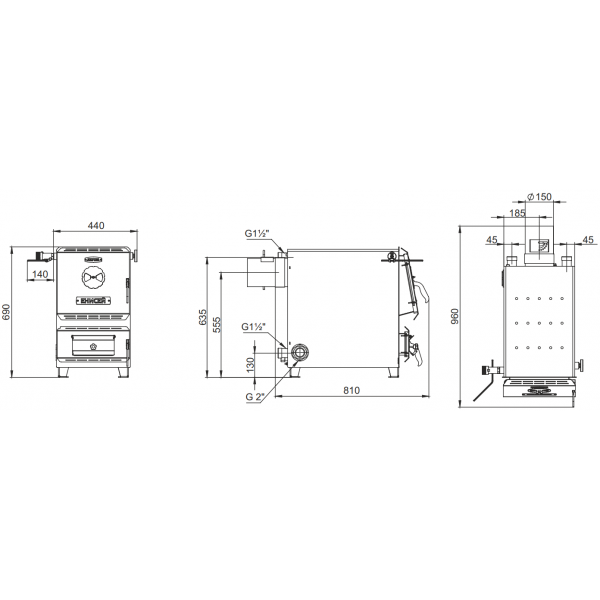 Твердотопливный котел Zota «Енисей-20»