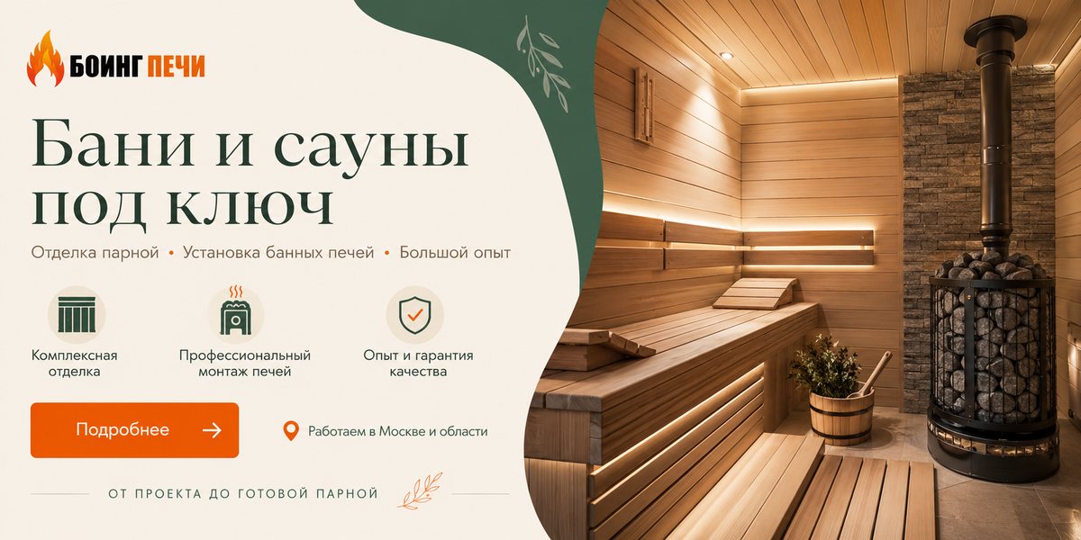 Отделка бани, сауны, парной под ключ