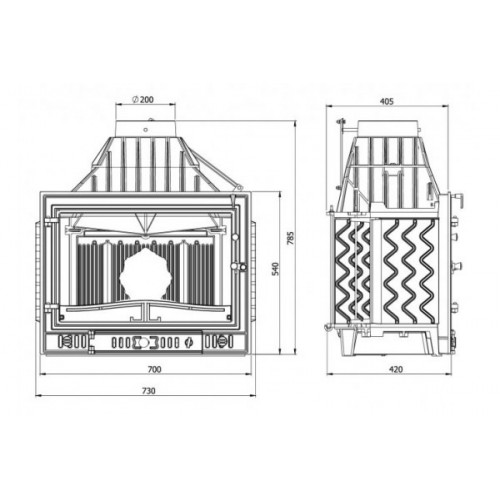 Каминная топка KAWMET W3