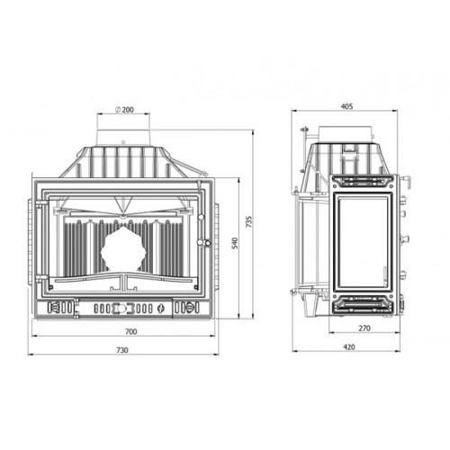 Каминная топка KAWMET W4 LB