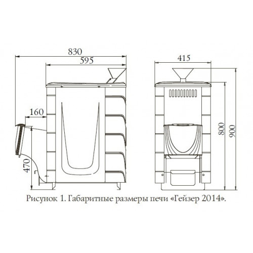 Банная печь Гейзер 2014 Inox ДА КТК ЗК терракота