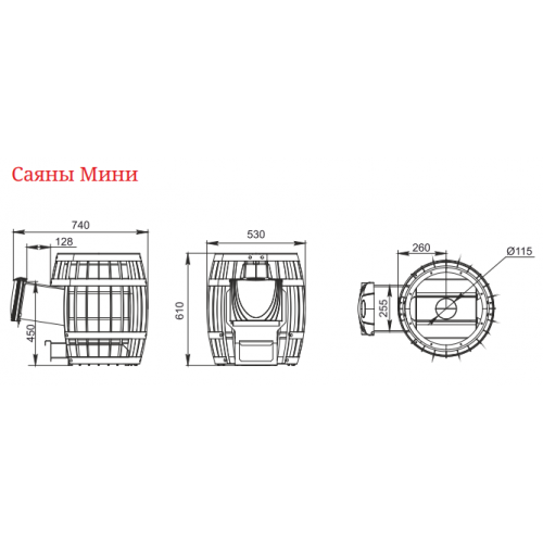 Банная печь Саяны Мини Inox ДА