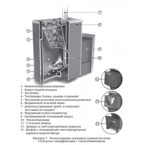 Печь TMF Тунгуска 2017 Carbon ДА ТО терракота